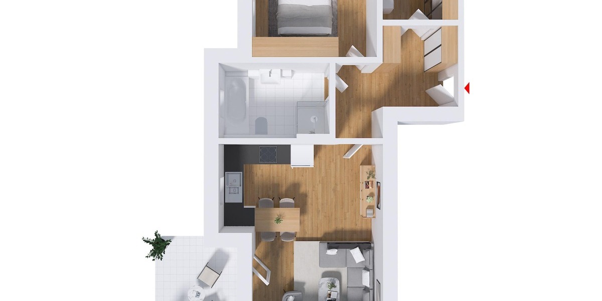 Wohnungsgrundriss (Abb. ähnlich)