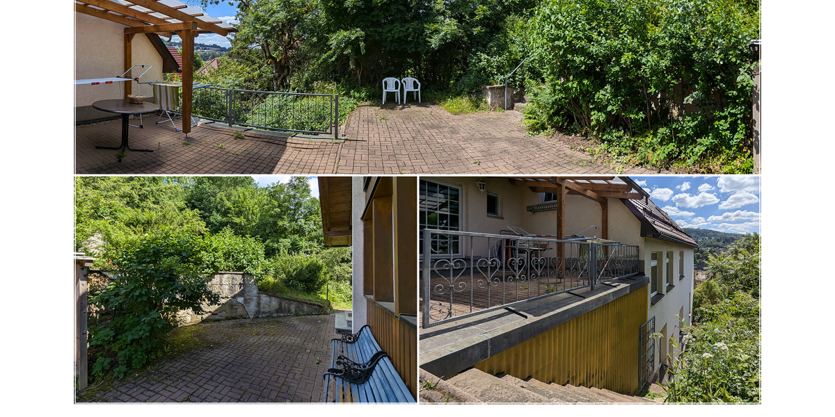 Terrassen um das Haus
