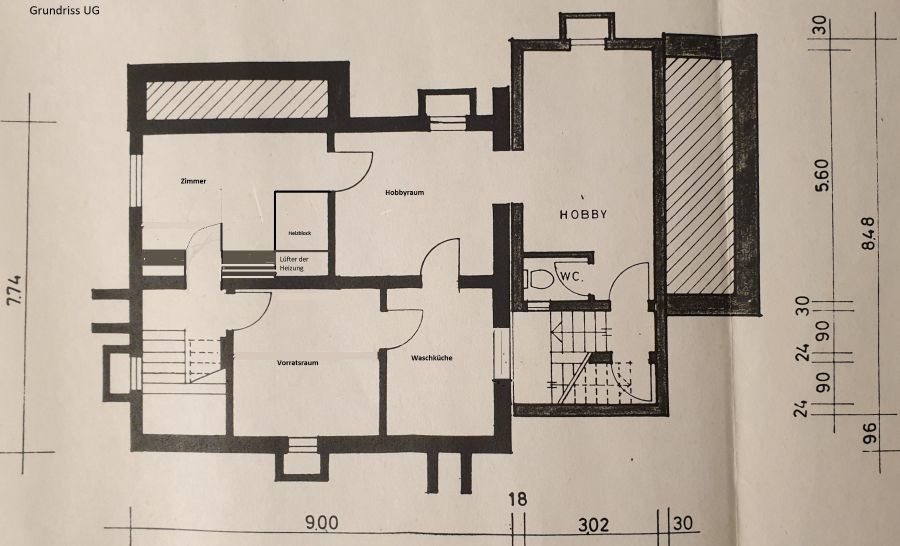 Grundriss UG ausgebaut