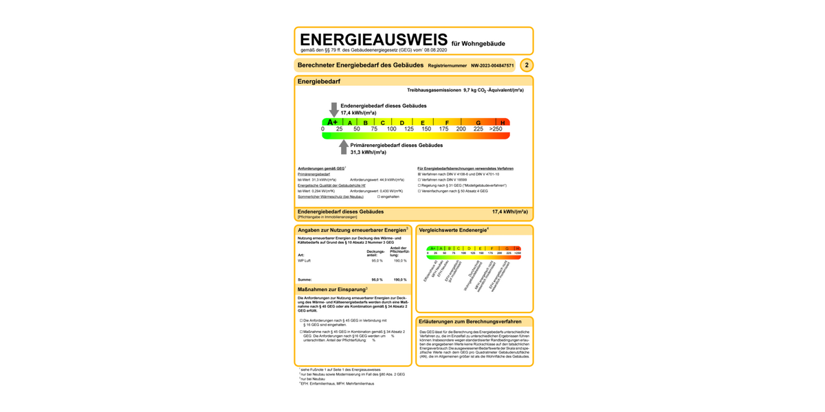 Energieausweis Bild