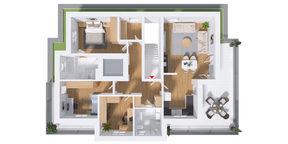 Wohnungsgrundriss (Abb. ähnlich)