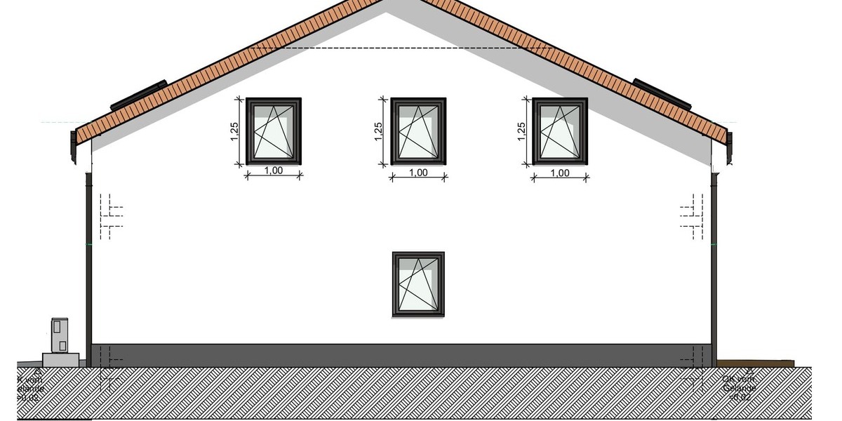 Ansicht Nordost - Planung Variante 1