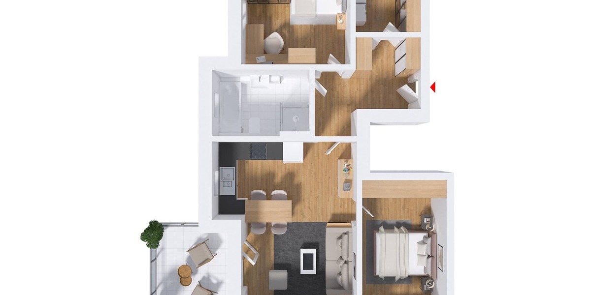 Wohnungsgrundriss (Abb. ähnlich)