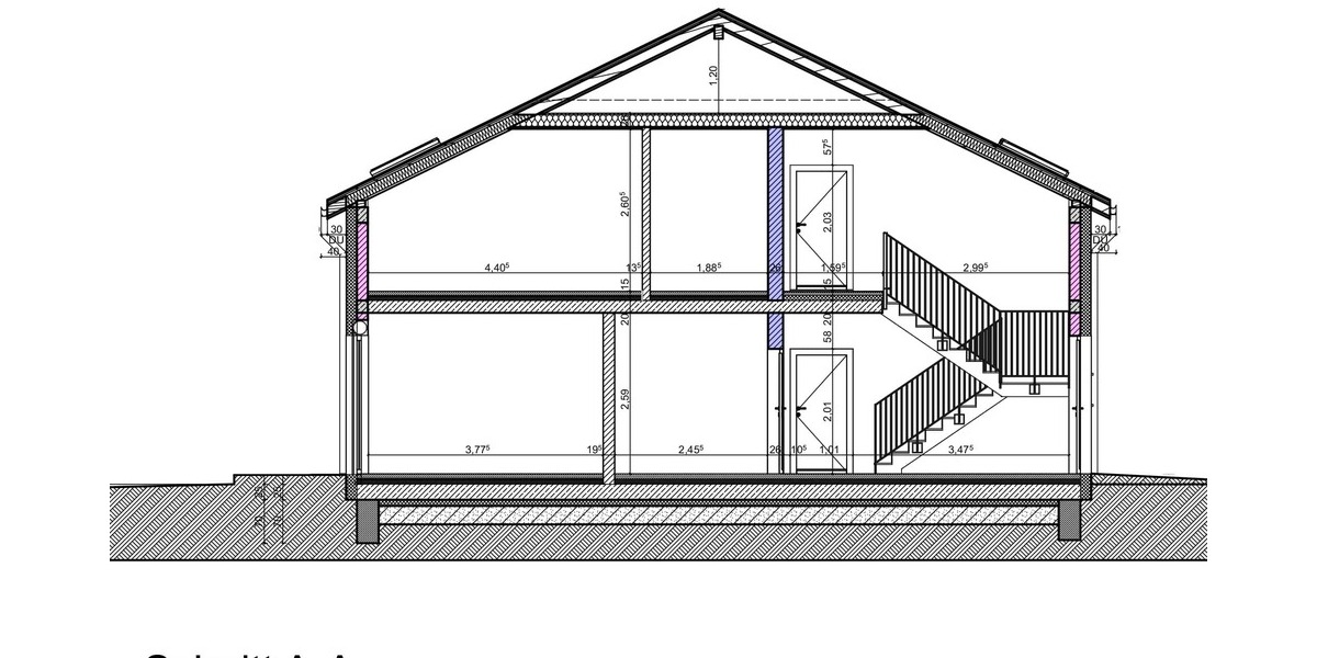 Schnitt A-A - Planung Variante 2