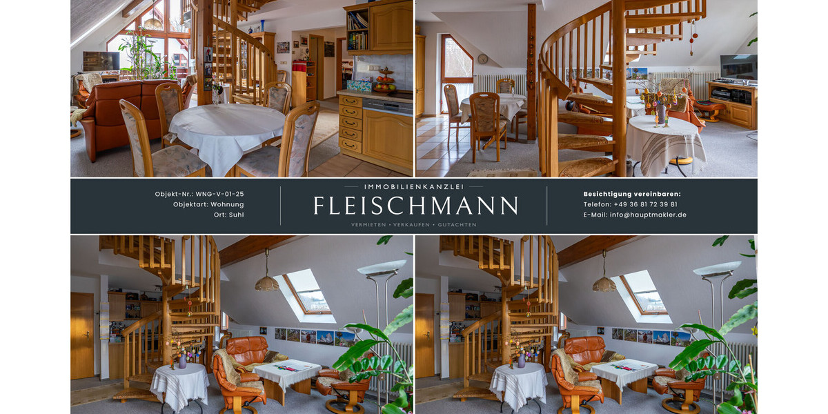 Ebenen-Wechsel: Wohnen mit Eigenheim-Vibe - Maisonettenwohnung Suhl Schmiedefeld am Rennsteig | Angebot:26181265