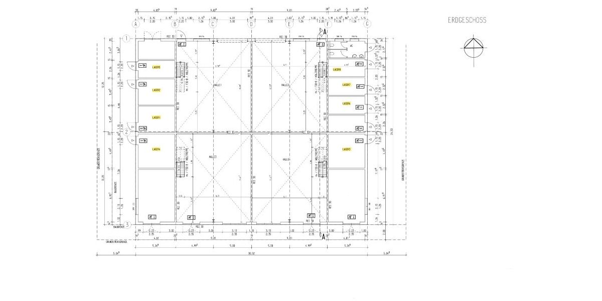 Grundriss Gewerbe Halle EG Storages