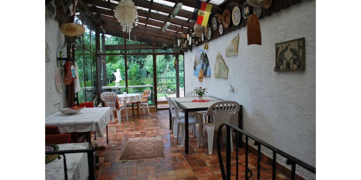 Wintergarten Blick in Garten