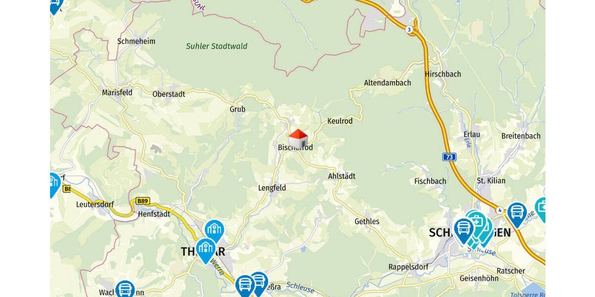Geolyzer Kartenausschnitt
