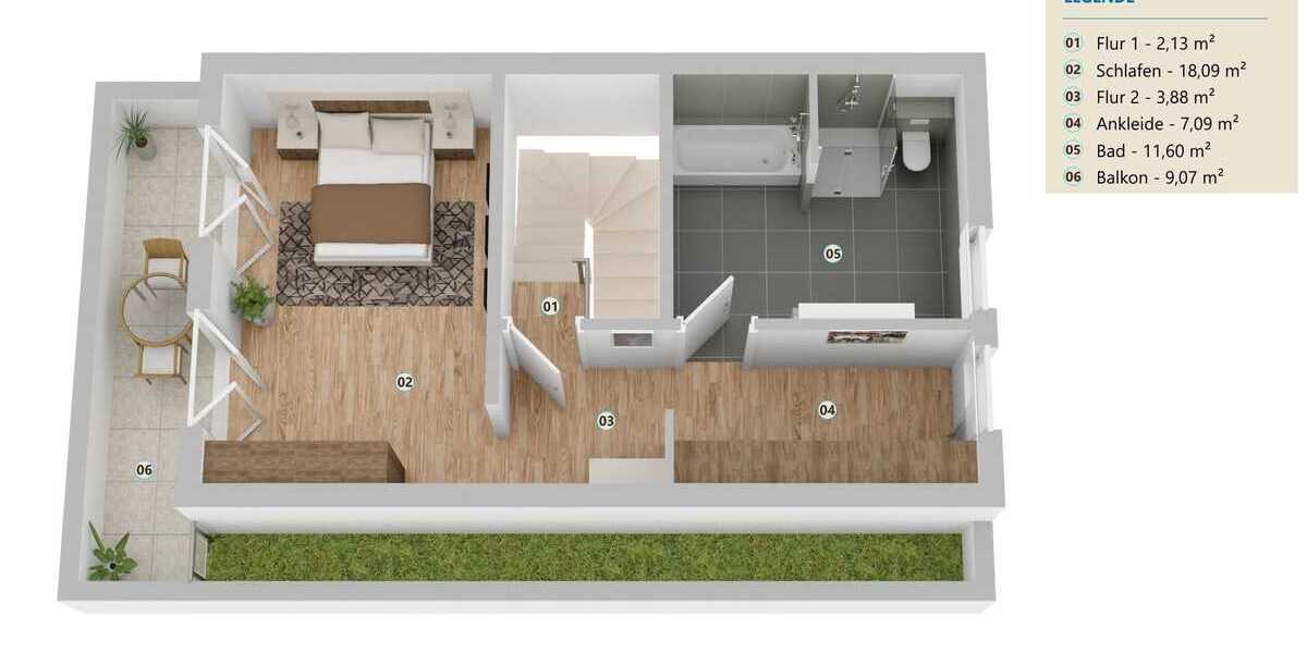 Grundriss Staffelgeschoss (Abb. ähnlich)