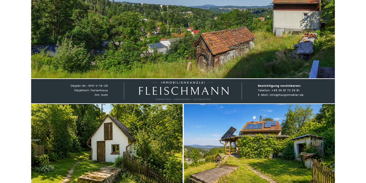 Ferienhaus mit Panorama-Weitblick – Ihr Rückzugsort am Stadtrand mit vielseitigem Potenzial - Ferienhaus Suhl / Friedbergsiedlung Friedbergsiedlung | Angebot:27059307