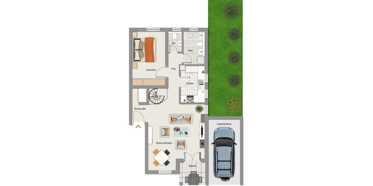 UG Schlafzimmer mit Schminckecke oder Arbeitsplatz