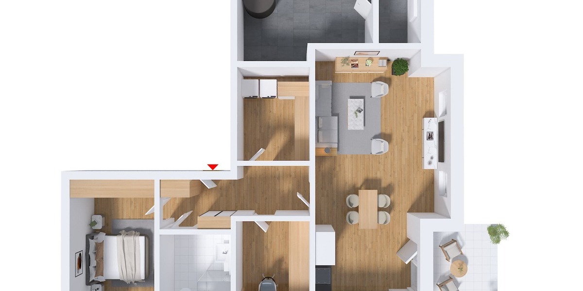 Wohnungsgrundriss (Abb. ähnlich)