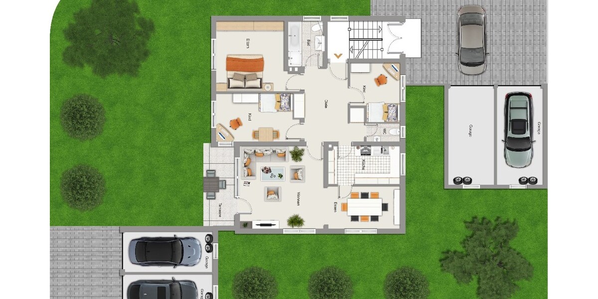 Grundriß Gartengeschoß