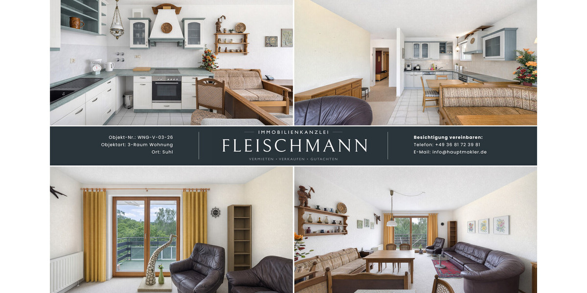 offene Küche + Wohnzimmer