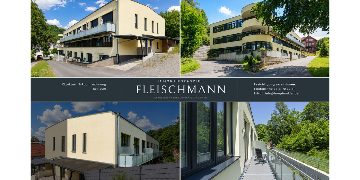 Rolli-gerecht mit Personenaufzug im 2. OG, sparsam, stadtnah - Etagenwohnung Suhl | Angebot:27082701