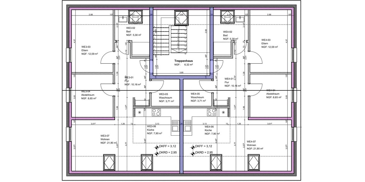 1. Obergeschoss - Planung Variante 1