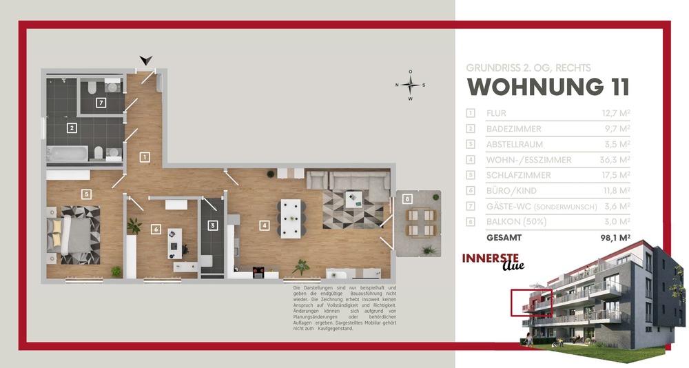 Grundriss Whg. 11