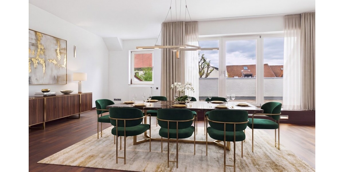 Esszimmer virtuell eingerichtetl