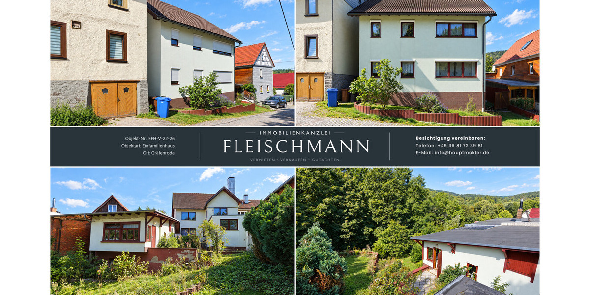 Sanierungsobjekt mit zwei Wohneinheiten und Garage in Geratal OT Dörrberg - Mehrfamilienhaus, Wohnhaus Geratal | Angebot:27374839