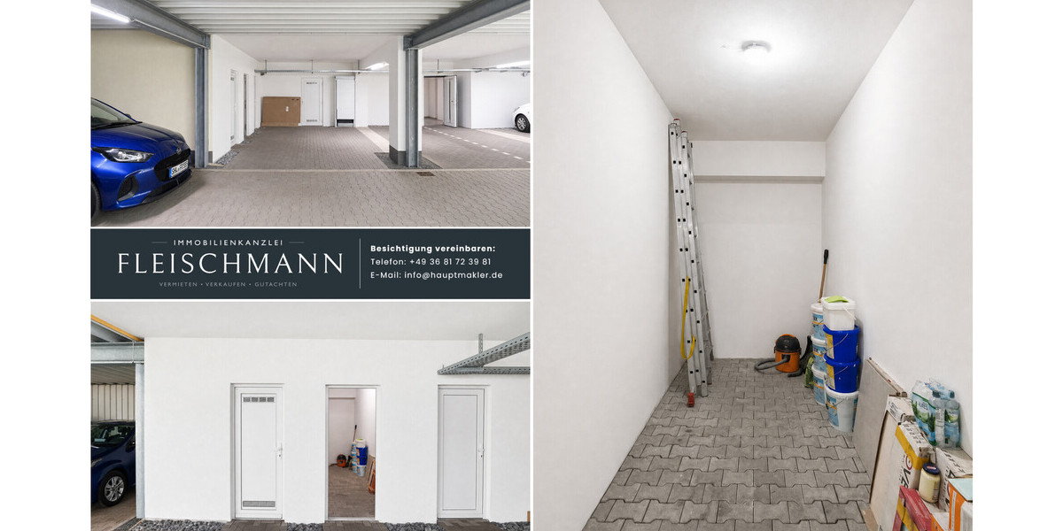 Garage m. Stellplatz u. Abstellraum