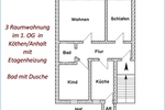 Mietwohnung 3 Zimmer,Küche,Bad in Köthen Nähe Krankenhaus - Etagenwohnung Köthen | Angebot:25367388