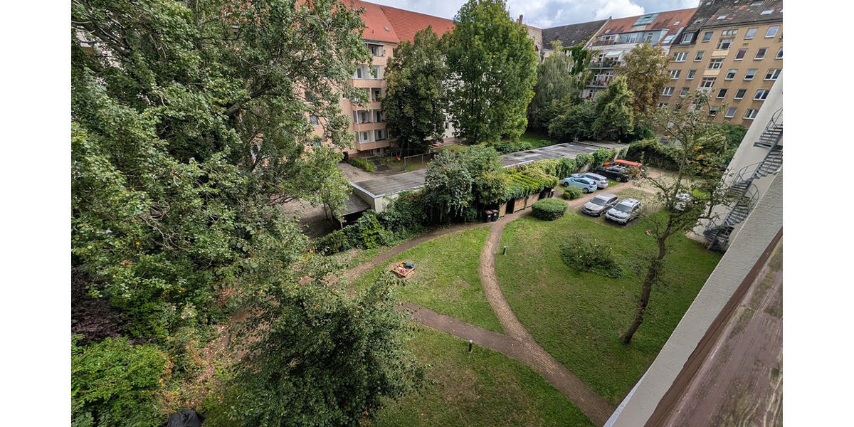 Blick vom Balkon